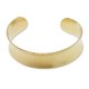 DQ Metalen armband Cuff concave ¾ Inch - Raw brass